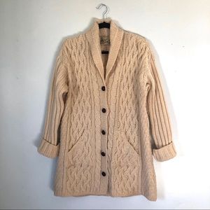 Aran Crafts Alpaca and Merino Wool knit cardingan